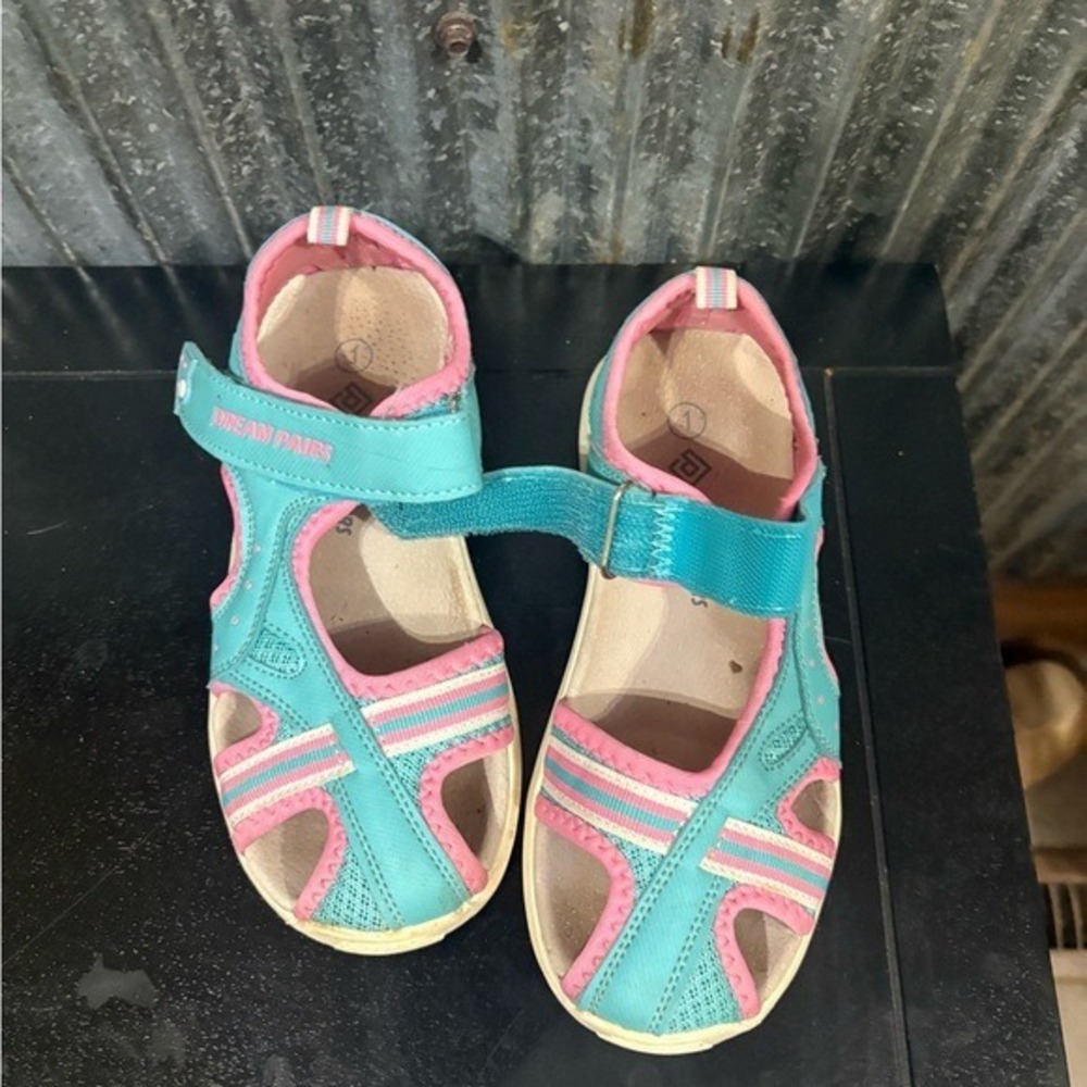 Dream‎ Pairs Kids Girls Turquoise Pink Strappy Sport Sandals